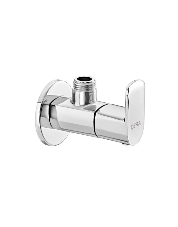 Cera Chromo Single Lever Angle Cock with Wall Flange-F1019201