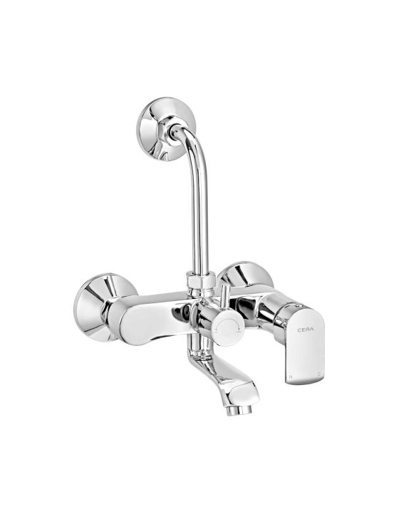 Cera Chromo Single Lever Wall Mixer with Bend Pipe for Overhead Shower-F1019411