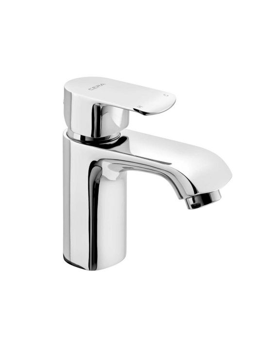 Cera Chromo Single Lever Basin Mixer with 450mm Braided Connection Pipe-F1019451