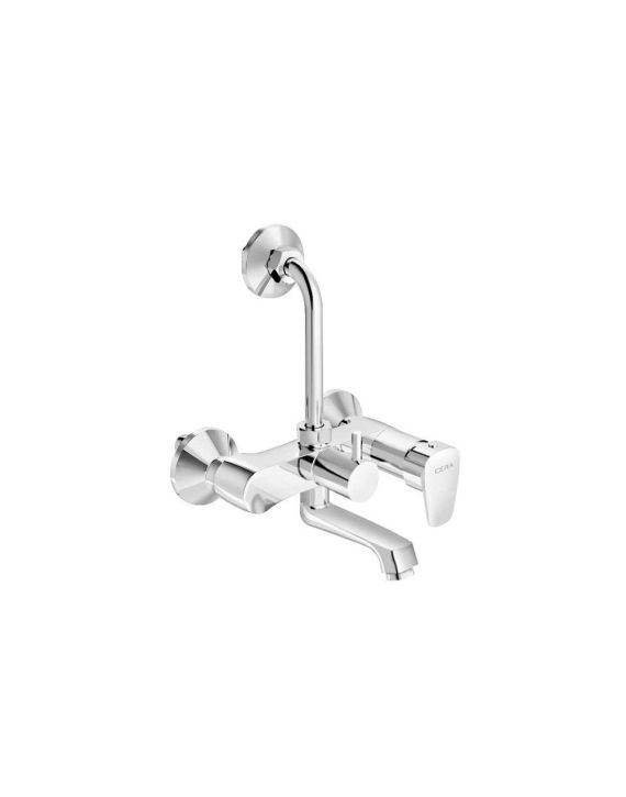 Cera Vine Single Lever Wall Mixer with Bend Pipe for Overhead Shower-F1020411