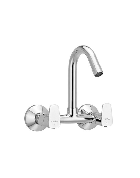 Cera Vine Single Lever Sink Mixer Wall Mounted with 6.5 Inch long Swivel Spout-F1020501