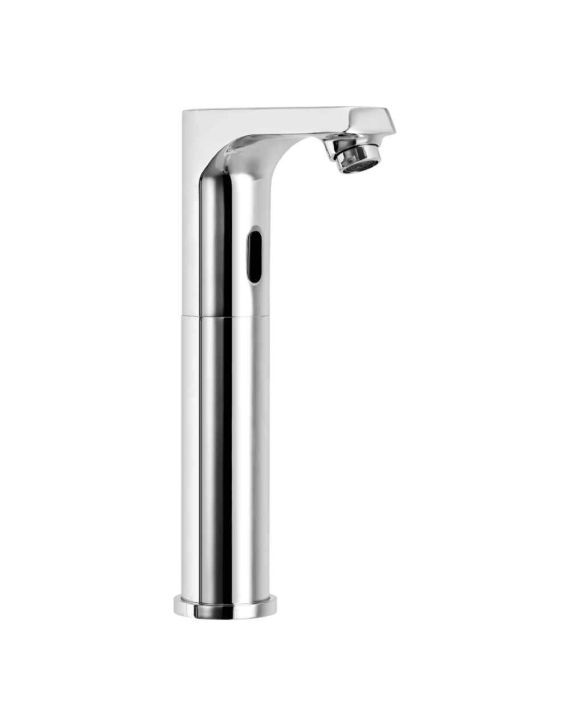 Cera Deck Mounted High Neck Sensor Tap for Table Top Washbasins without Tap Hole Chrome-F6010108