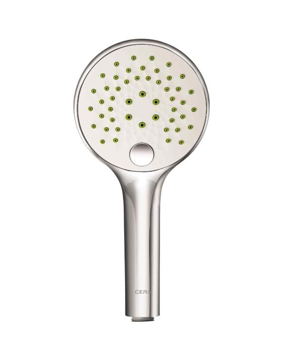 Cera 5Inch Dia Telephonic Hand Shower with 3 Flow Wall Hook & 1.5 Mtr Hose-F7030113AB