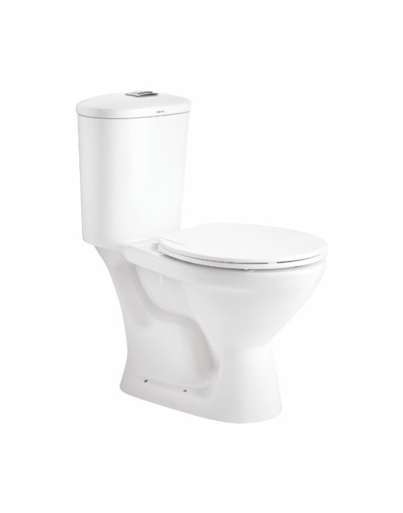 Cera Calibre Snow White P Trap One Piece Commode with Calibre Premium Seat Cover - S1013147