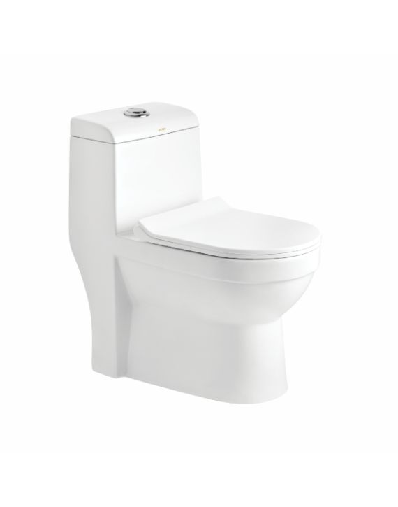 Cera Capstan Mini Snow White 225mm S Trap One Piece Commode with Slim Soft Close Seat Cover - S1013160