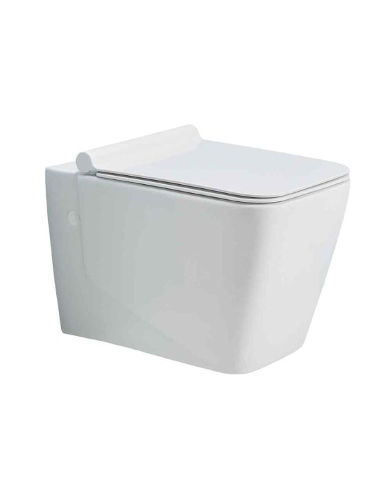 Cera Cutina Snow White P Trap Rimless Wall Hung Commode with Duroplast Slim Soft Close Seat Cover - S1044141