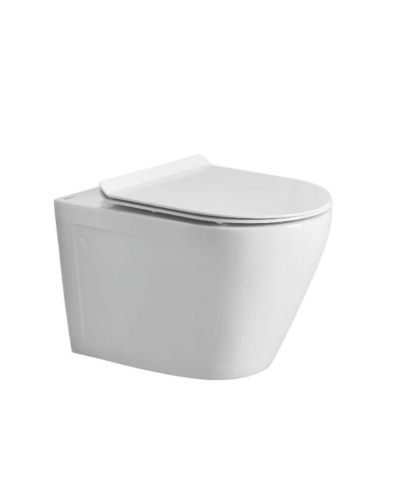 Cera Camel Snow White P Trap Rimless Wall Hung EWC with Duroplast Slim Soft Close Seat Cover - S1044167