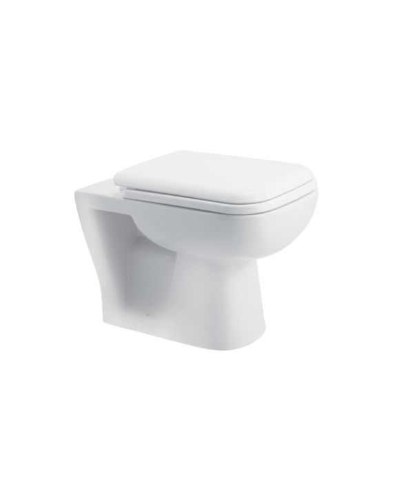 Cera Campbell snow White 100mm S Trap Back to wall EWC with Campbell Slim Soft Close Seat Cover - S1053127