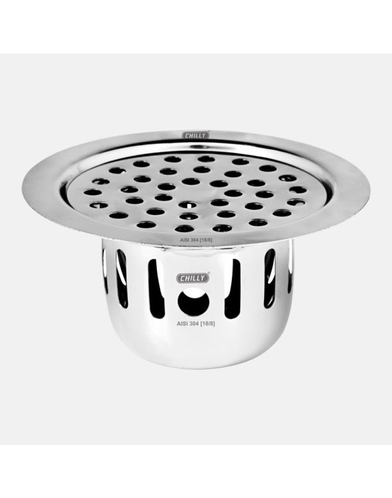 Chilly Vintage Gloss Finish 138mm Round Cut Flat Cockroach Trap Drain CCT-RFC-138