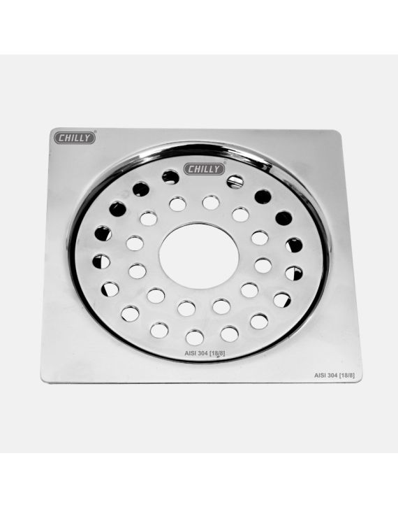 Chilly Convertible Matt Finish 127x127mm Square Gypsy Flat Cut Ring Grating CRG-SGFC-127