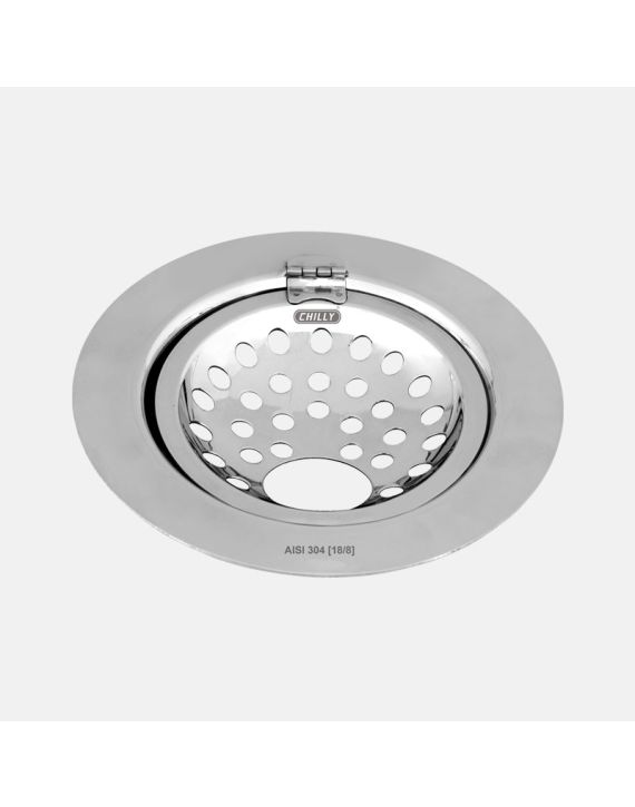 Chilly Sanitroking Matt Finish 150mm Round Gypsy Floor Drain Cover with Hinge SK-RGH-150