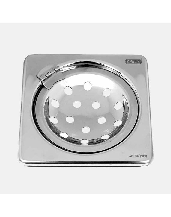 Chilly Sanitroking Matt Finish 102x102mm Square with Hinge Floor Drain Cover SK-SH-102