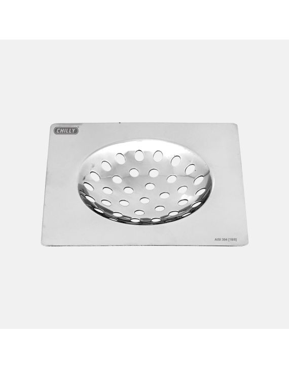 Chilly Sanisquare Matt Finish 127x127mm Flat Cut Floor Drain Cover SS-FC-127