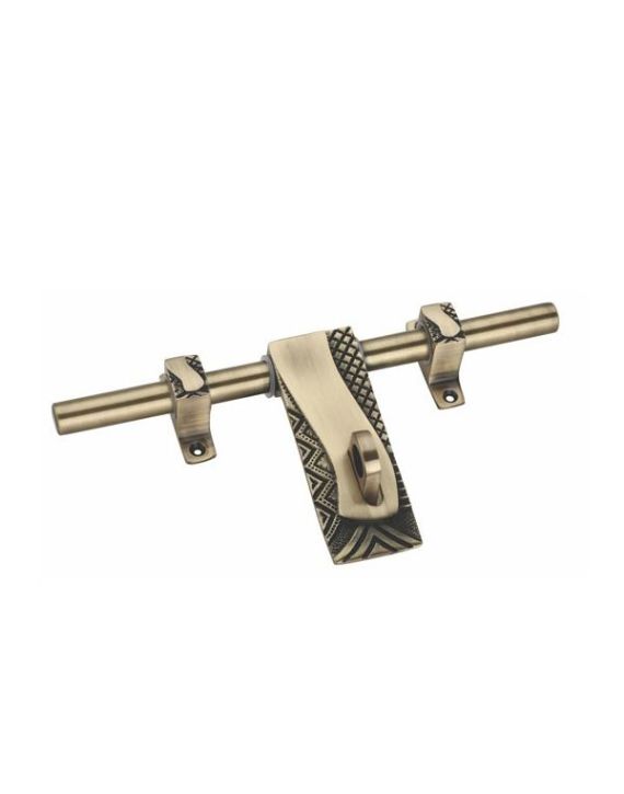 Chitra Mughal Brass Aldrop Rod (SS Rod) Door Fitting - BA-07-19-14IN-3+1-AB