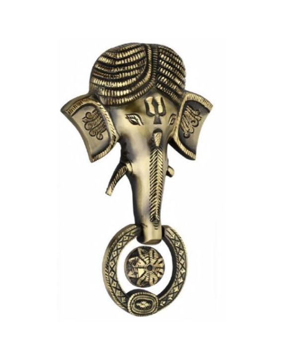 Chitra Ganesha Brass Door Knocker - BDK-08-230-ABM