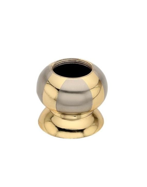 Chitra Brass Big Wall to Wall Concealed Bracket for 1 Inch Dia Curtain Rod - Silver Gold Finish