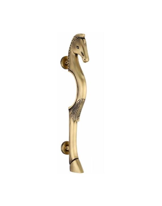Chitra Horse Brass Pull Door Handle - BPL-28-ABM-300