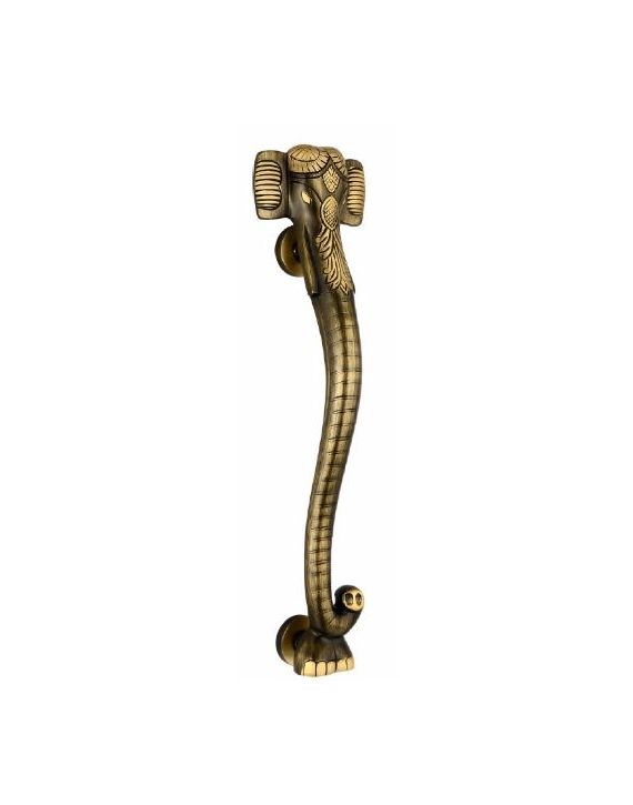 Chitra Elephant Brass Pull Door Handle - BPL-33-MAB-300
