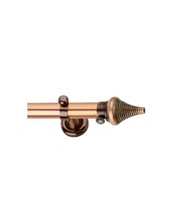 Chitra Moscow Brass Curtain Finials - Copper Marval Finish Per Pair