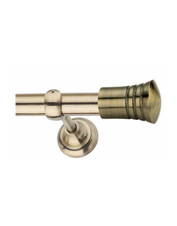 Chitra Rail Vessle Antique Brass Finish Aluminium Alloy Finia Support Curtain Holder Chitra-Rail-Vess-AB-FS