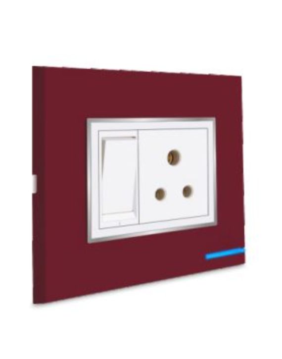 Cona Status Smart Wood 7x11Inch Cheery Wood Cover Plate 16m V Module Cona-1216-CR