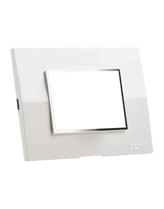 Cona Platinum Snow White Cover Plate 18 Module 14818