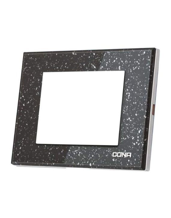 Cona Platinum Hi-Glass 6m Black Granite Cover Plate 14906