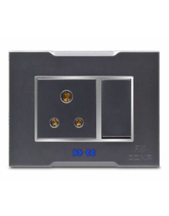 Cona Estella Charcoal Grey Base Cover Plate 4m Module Cona-19504-CG