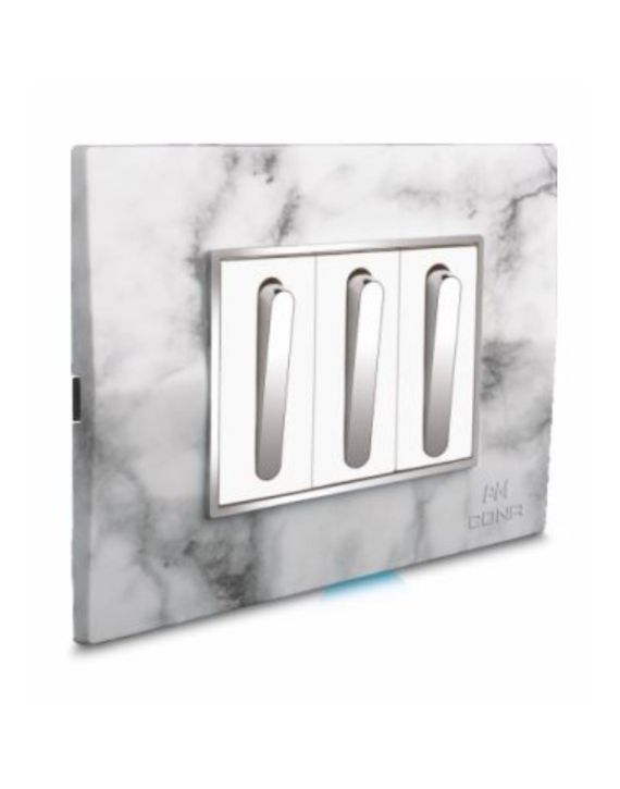 Cona Platinum 3 Module Salt N Pepper Switch Cona-SALT-PAP-14403