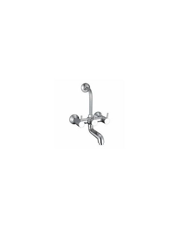 Capri Spark Silver Wall Mixer with Bend-SP-2613