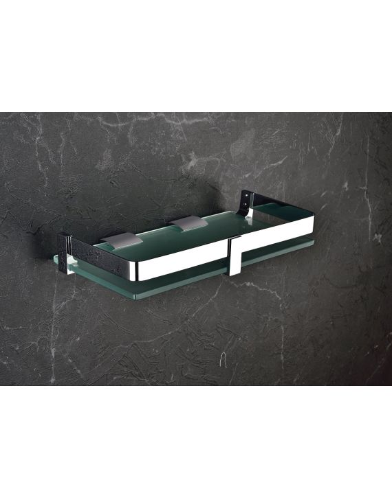 Capri Trump 18x6Inch Brass Straight Glass Shelf-TS-10