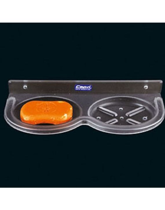 Capri ABS Frosted Twin Oval Soap Dish-UB-5204