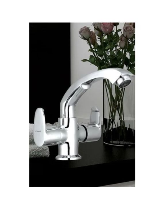 Capri Vintage Silver Center Hole Basin Mixer-VT-3009