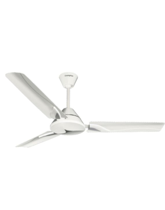 Crompton Greaves Flyleaf 1200mm Designer Ceiling Fan-72W-390rpm-Silver White-FLYLEAF1200SW