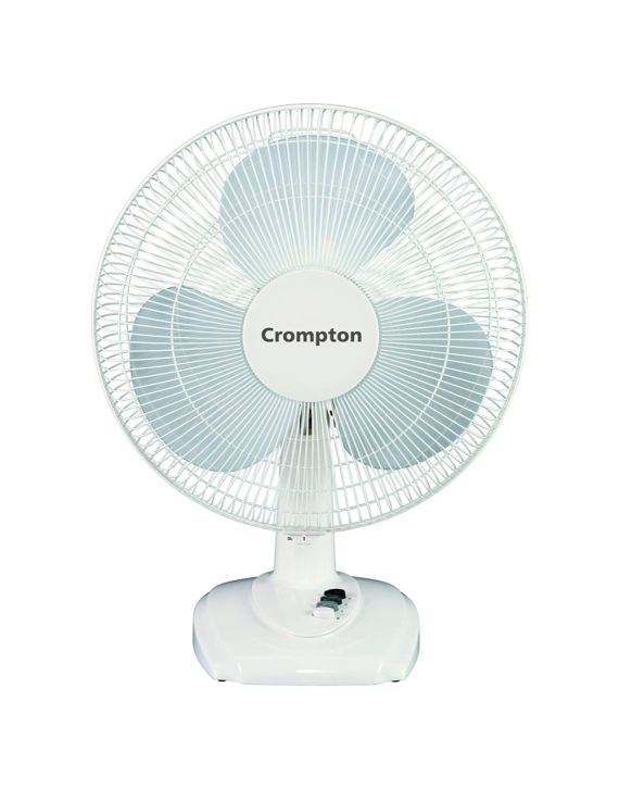 Crompton Greaves High Flo Eva 400mm Table Fan-50W-1300rpm-White-HFEVA400W
