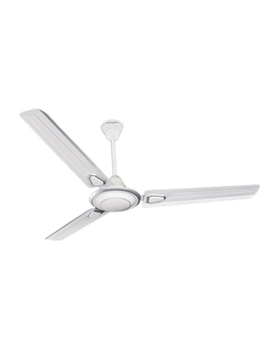 Crompton Greaves Super Briz Deco 1400mm Basic Ceiling Fan-80W-300rpm-Silver White-SBRZD-SL-WH-14