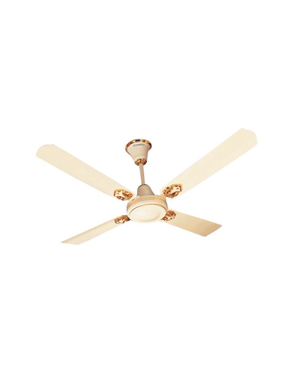 Crompton Dec’Air 1200mm Ivory Designer Ceiling Fan with Decorative Gold Trims