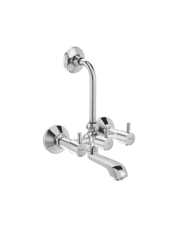 Cera Garnet Quarter Turn Wall Mixer with Bend Pipe for Overhead Shower-F2002401