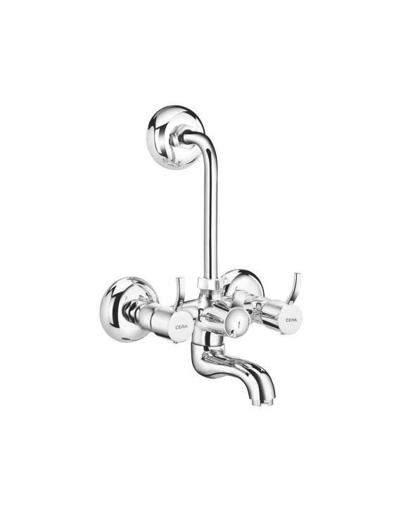 Cera Crayon Quarter Turn Wall Mixer with Bend Pipe for Overhead Shower-F2008402