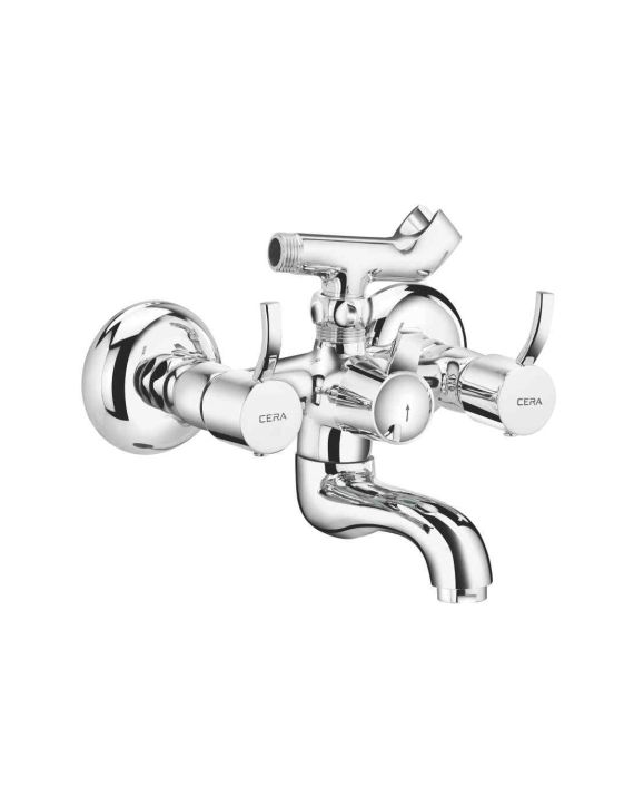 Cera Crayon Quarter Turn Wall Mixer with Telephonic Shower Arrangement-F2008404