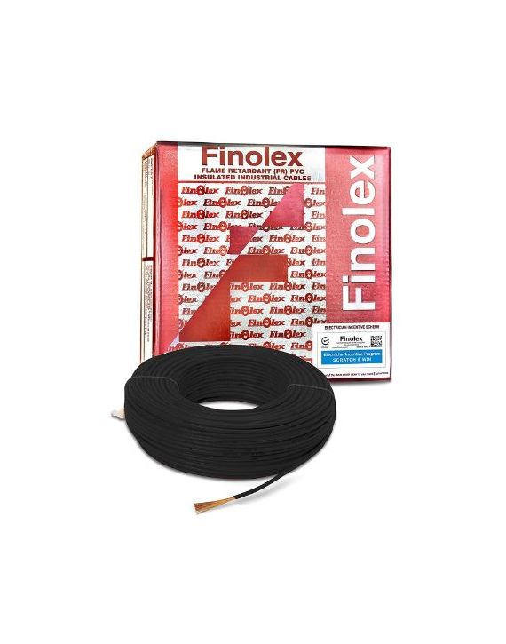 Finolex Black 4.00 sq mm 100mtr Four Core FR PVC Insulated Flexible Cable 17204