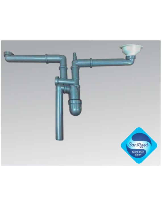 Franke Plumbing Kit-2 Bowl Siphon Sanitized Fully Assembled-112.0551.365