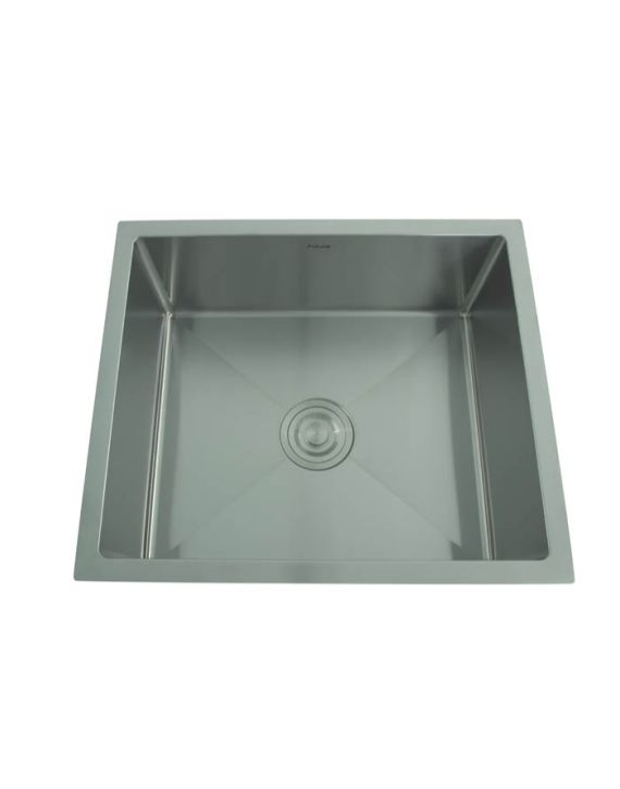 Futura Hand Carved Single Bowl Sink-21x18x9Inch-Brush-FS-2118HM