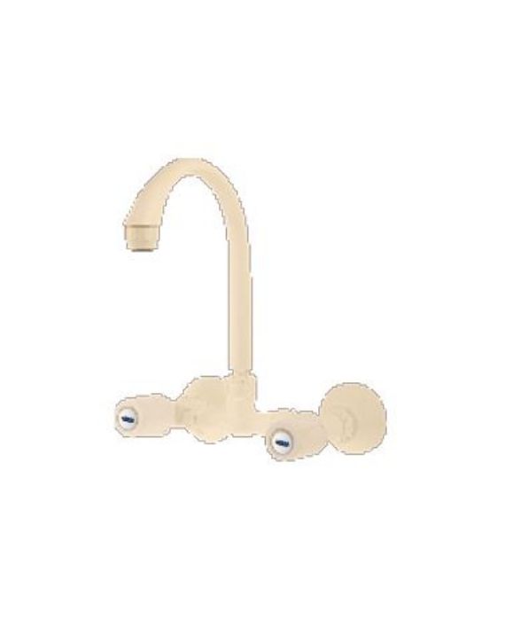 Ganga Standard Collection 15mm Ivory PTMT Wall Mounted Sink Mixer Ganga-411-I