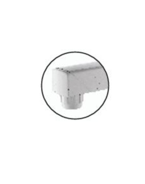 Ganga Edge Collection 20mm Marble White PTMT 90 Dgree Pillar Cock With Flange Ganga-502-M-N