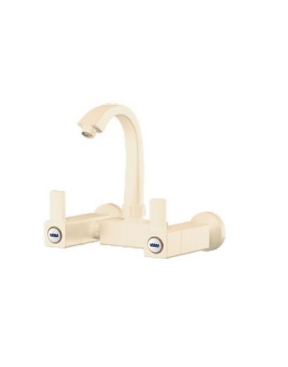 Ganga Edge Collection 20mm Ivory PTMT Wall Mounted Sink Mixer Ganga-509-I
