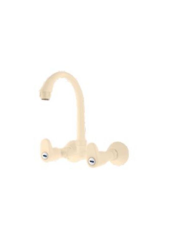 Ganga Smart Collection 15mm Ivory PTMT Wall Mounted Sink Mixer Ganga-711-I