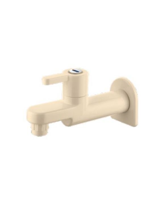 Ganga Signature Collection 20mm Ivory PTMT Long Body Bib Cock With Flange Ganga-804-I