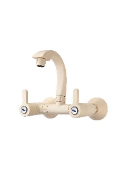 Ganga Signature Collection 20mm Ivory PTMT Wall Mounted Sink Mixer Ganga-809-I