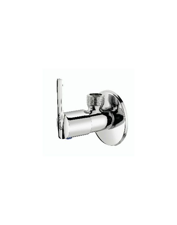 Ganga Stepin Bliss 15mm Chrome Finish Angular Stop Cock With Wall Flange Ganga-ST-303